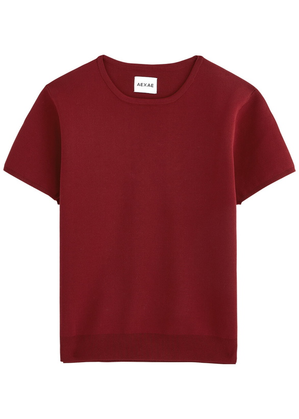 Photo: Aexae Stretch-knit top Dark Red