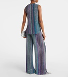 Missoni Striped sequined metallic knit top