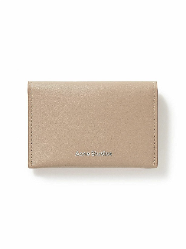 Photo: Acne Studios - Logo-Print Leather Bifold Wallet