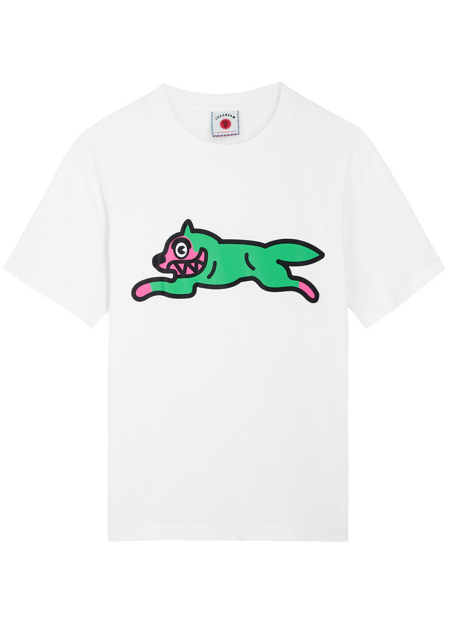 Ice Cream Running Dog Printed Cotton T-shirt White ICECREAM Ice Cream Running Dog Printed Cotton T-shirt White ICECREAM