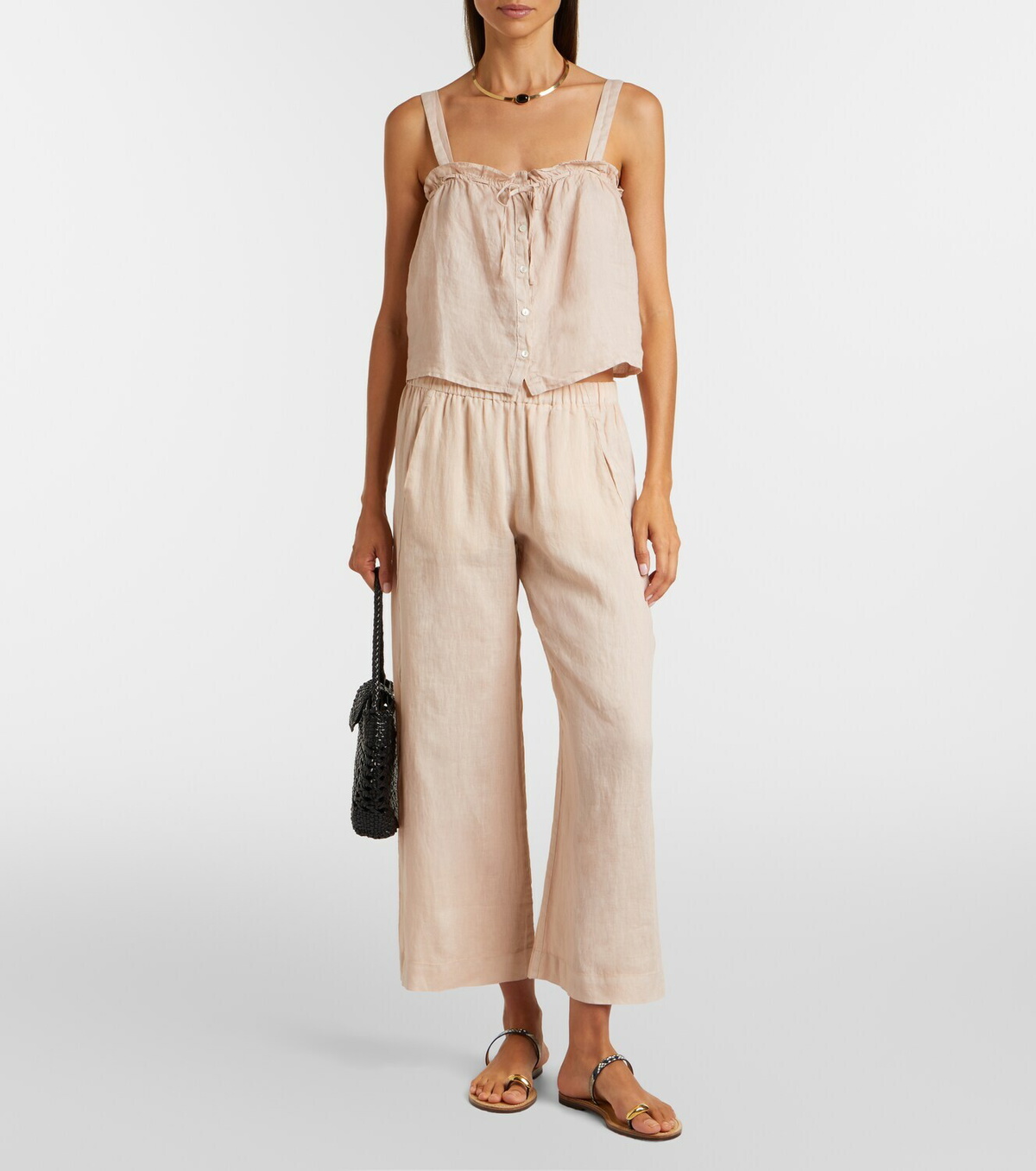 Velvet Lola linen wide-leg pants