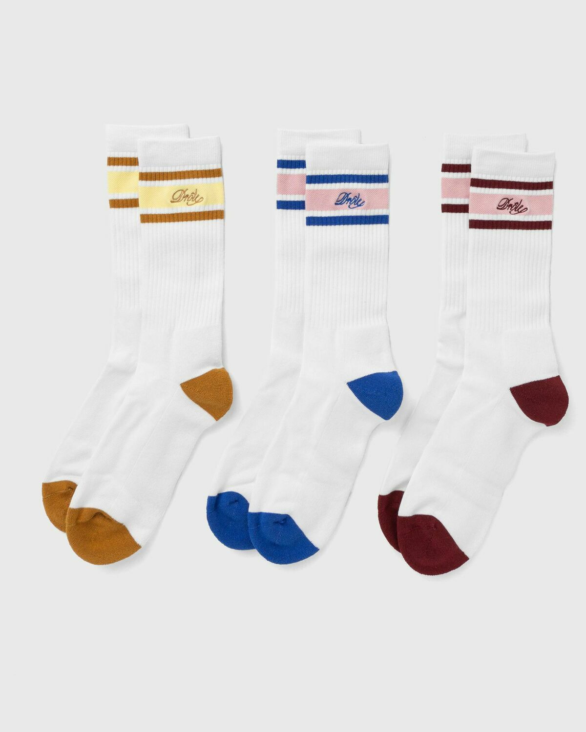 Drôle de Monsieur La Chaussette DrÙle RayÈe White Mens Sock