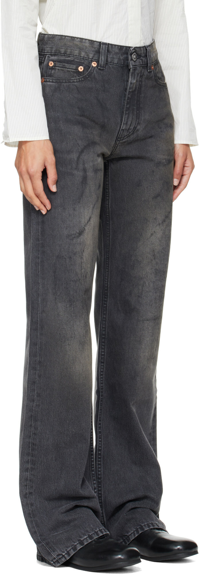 OUR LEGACY Black Boot Cut Jeans