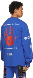 Hood by Air Blue Veteran Fingers Long Sleeve T-Shirt