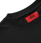 424 - Printed Cotton-Jersey T-Shirt - Black