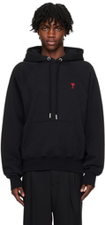 AMI Paris Black Ami de Cœur Hoodie