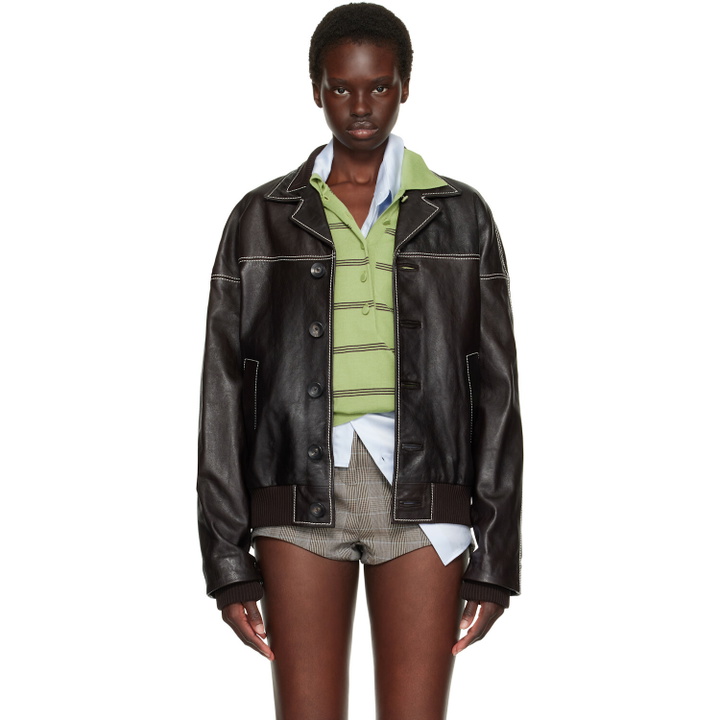 Photo: Wales Bonner Brown Time Leather Jacket
