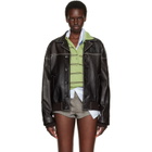 Wales Bonner Brown Time Leather Jacket