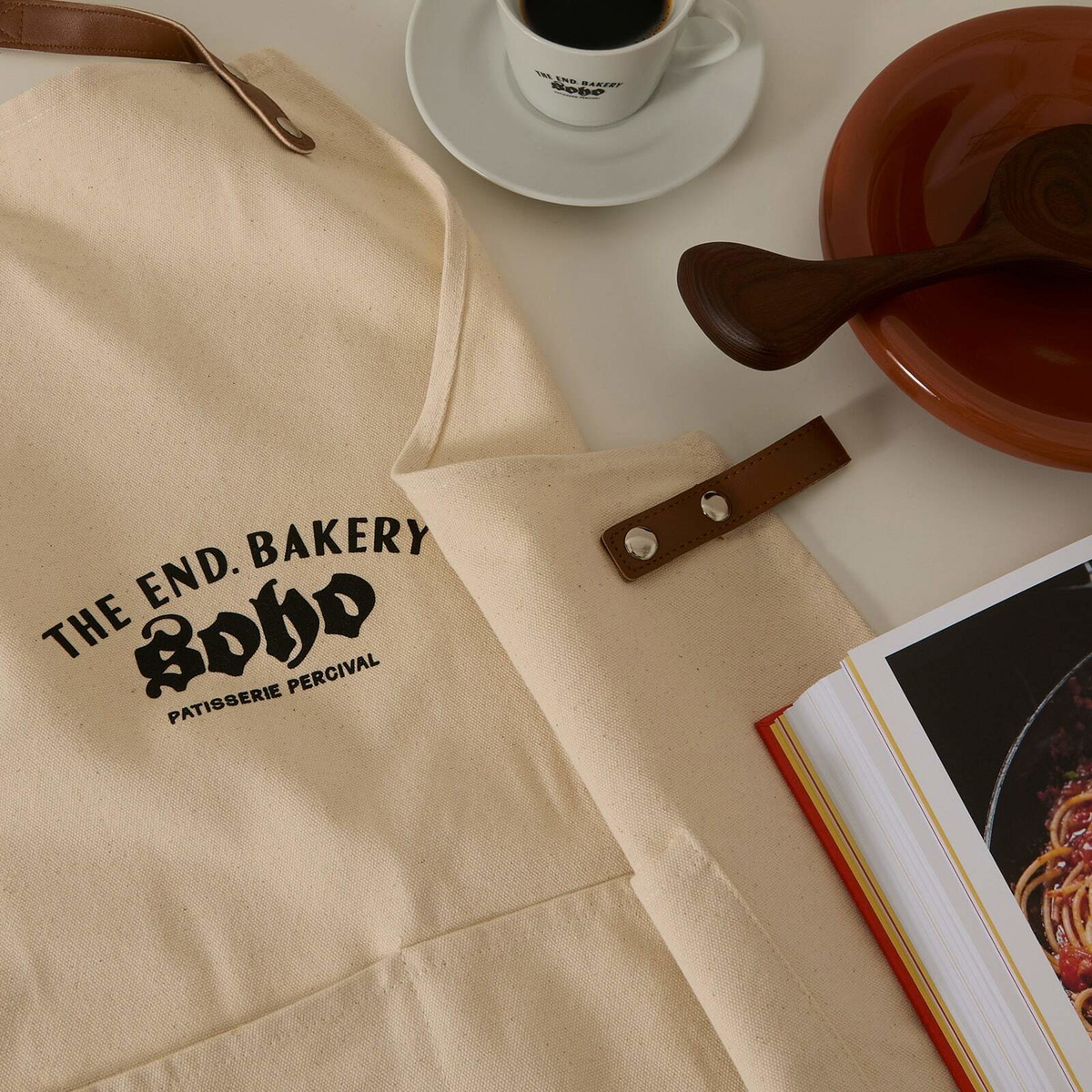 Percival Men's Patisserie Apron - Presented by END. in Ecru 