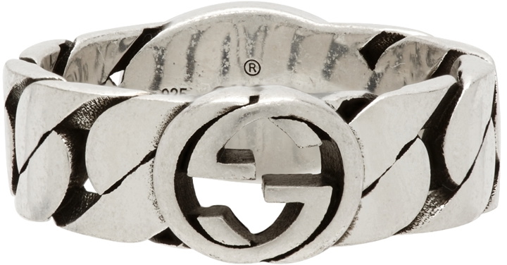 Photo: Gucci Silver Large Interlocking G Ring