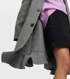 JW Anderson Ruffled wool blend coat