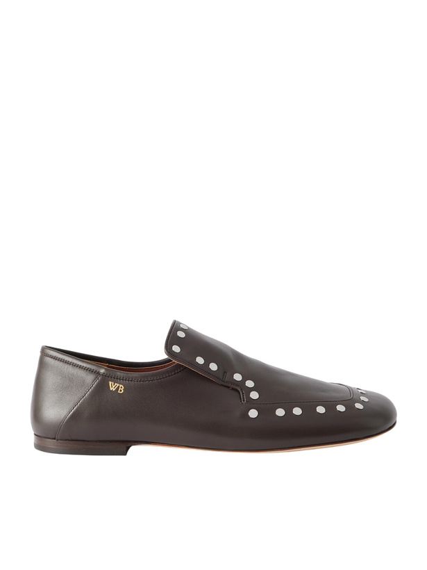 Photo: Wales Bonner - Dakar Embellished Leather Loafers - Brown