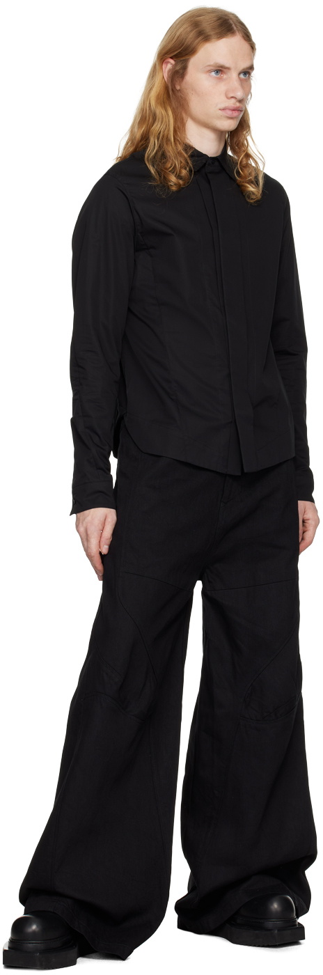 Julius Black Degraded Punk Wide Jeans Julius