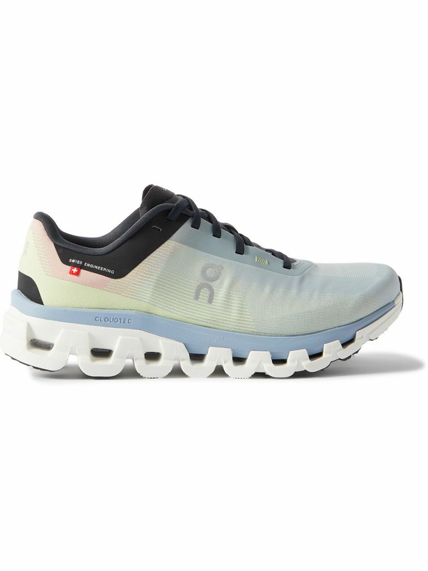 Photo: ON - Cloudflow 4 Performance Rubber-Trimmed Mesh Running Sneakers - Gray