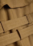 Ganni Belted Canvas Trench Jacket Light Brown