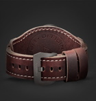 Panerai - Luminor California 8 Days DLC Hand-Wound 44mm Titanium and Leather Watch - Black