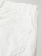 Incotex - Straight-Leg Stretch-Cotton Gabardine Shorts - White