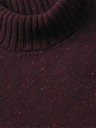 Inis Meáin - Donegal Merino Wool and Cashmere-Blend Rollneck Sweater - Burgundy