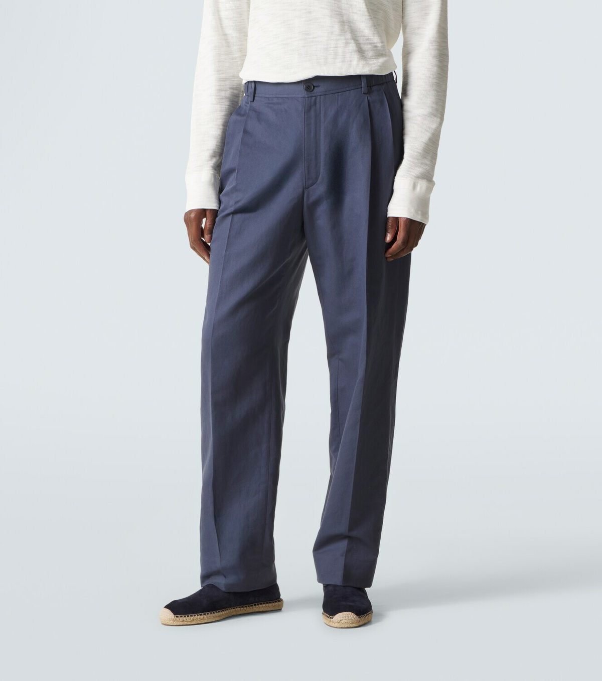 Brioni Linen and cotton straight pants