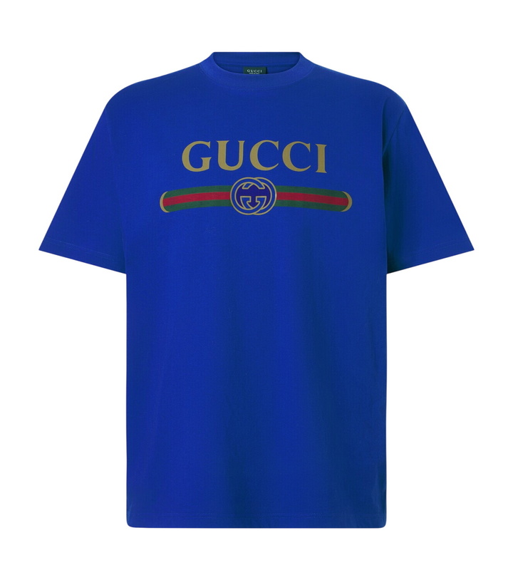 Photo: Gucci Logo cotton and silk jersey T-shirt