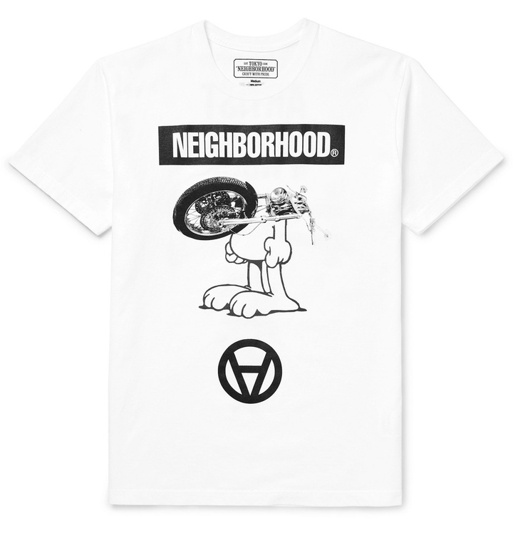 Photo: Neighborhood - Kostas Seremetis Printed Cotton-Jersey T-Shirt - White