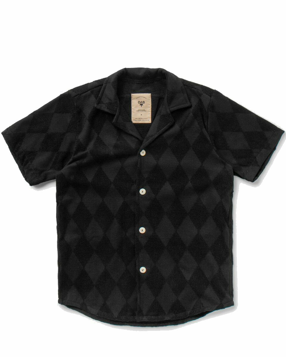 Photo: Oas Black Diamond Terry Shirt Black - Mens - Shortsleeves