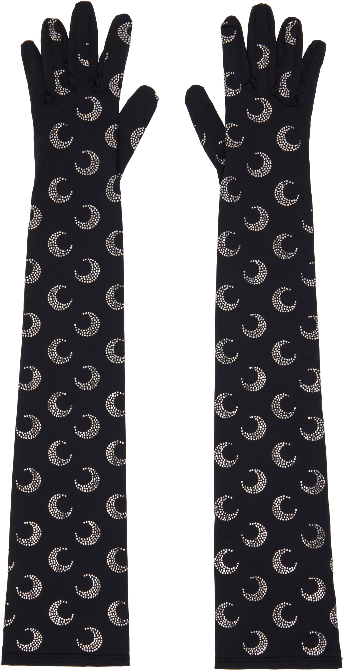 Marine Serre Brown Second Skin Long Gloves Marine Serre