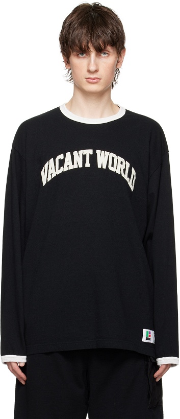 Photo: UNDERCOVER Black Appliqué Long Sleeve T-Shirt