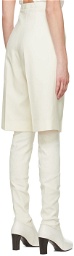 GIA STUDIOS Off-White Polyester Shorts