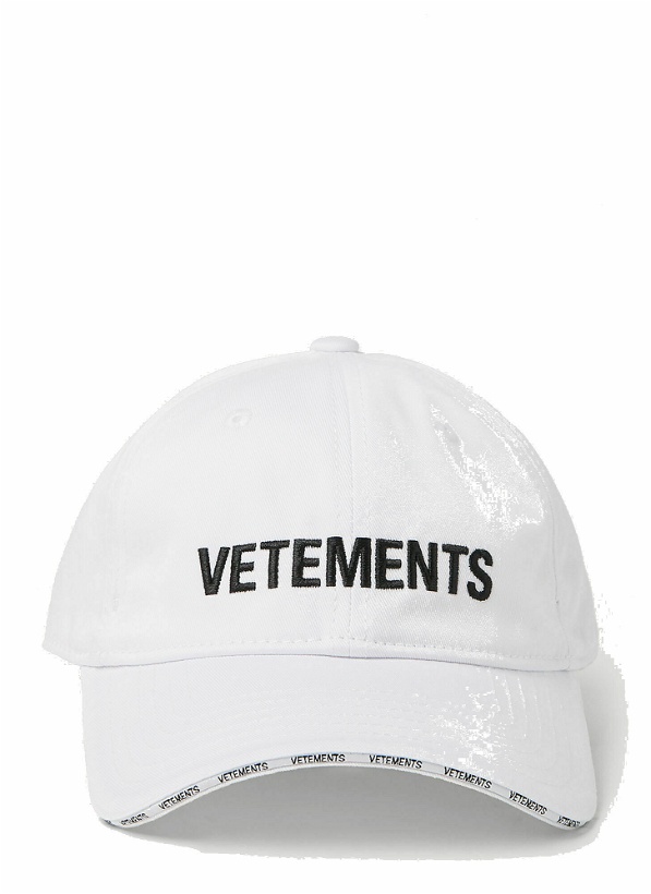 Photo: VETEMENTS - Iconic Logo Baseball Cap in White