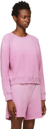 Re/Done Purple Hanes Edition Classic Raglan Sweatshirt