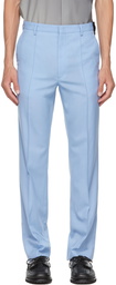 Fendi Blue Virgin Wool Trousers