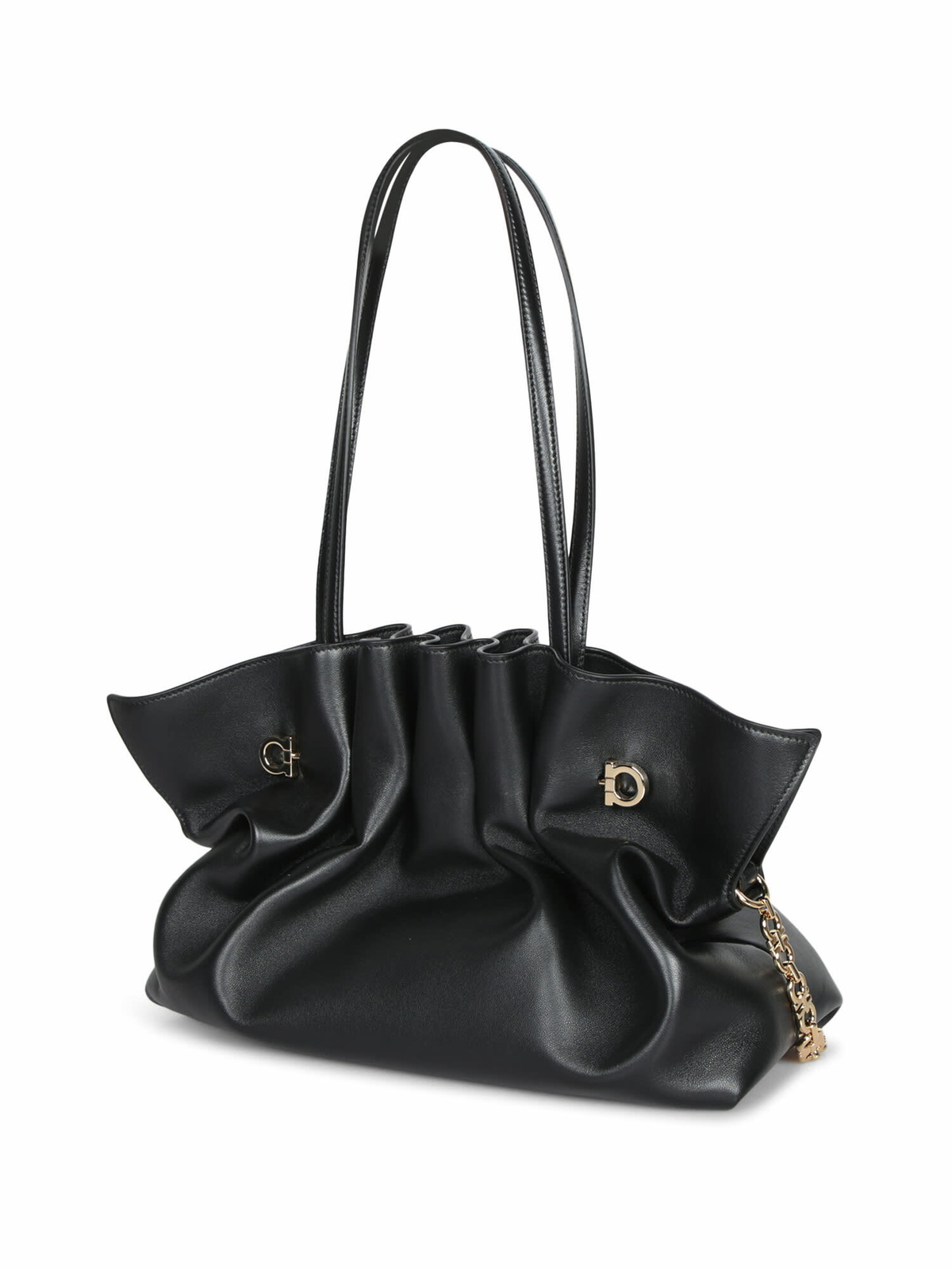Ferragamo Gancini Piercing Black Bag Salvatore Ferragamo