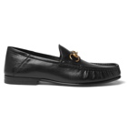 Gucci - Easy Roos Horsebit Collapsible-Heel Leather Loafers - Men - Black