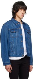 Nudie Jeans Blue Danny Greasy Denim Jacket