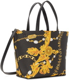 Versace Jeans Couture Reversible Black & Gold Printed Tote
