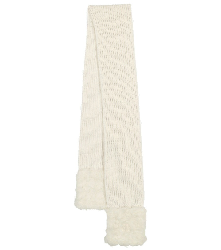 Photo: Moncler - Faux fur, wool and cashmere scarf