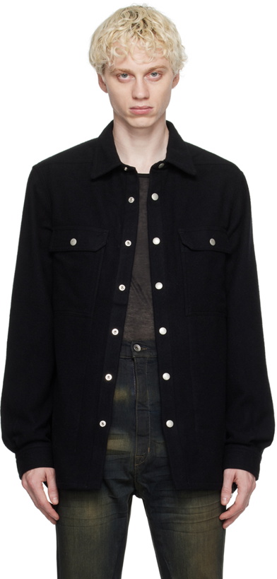 Photo: Rick Owens DRKSHDW Black Spread Collar Shirt