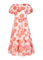 Sister Jane Willa Floral-jacquard Organza Midi Dress Pink