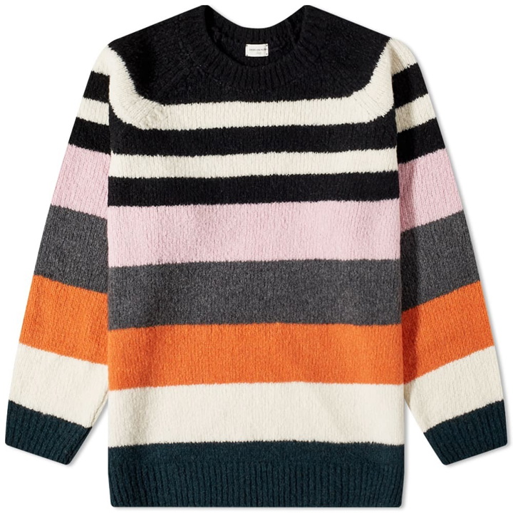 Photo: Dries Van Noten Men's Nais Oversized Striped Crew Knit in Multi