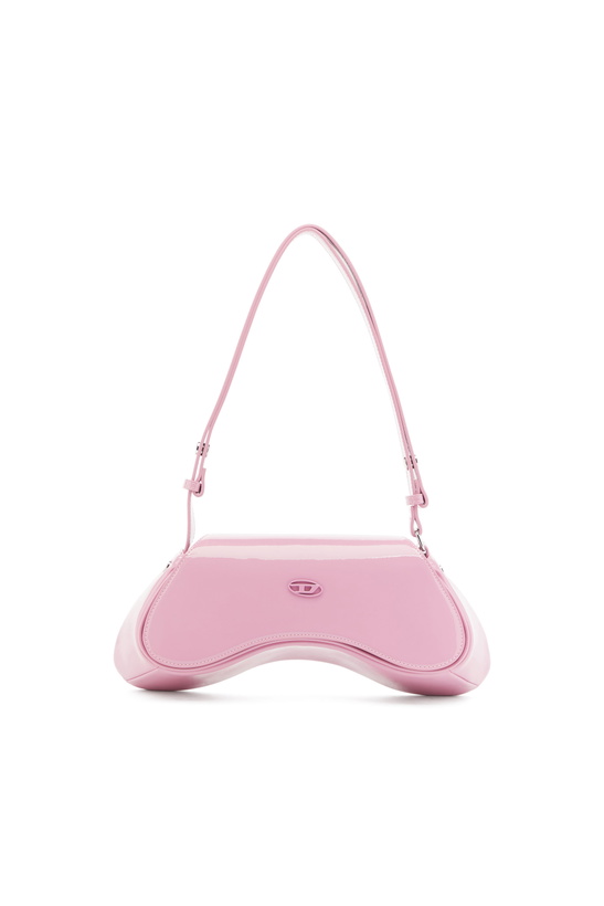 Photo: Diesel Play-Glossy crossbody bag - Crossbody Bags Womens in Pink