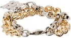 MISBHV Gold & Silver Mixed Chain Monogram Bracelet