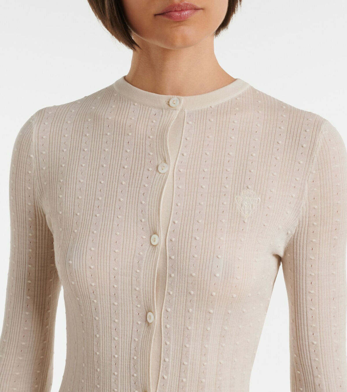 Gucci Lace-trimmed wool cardigan