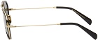 TOTEME Black & Gold 'The Aviators' Sunglasses
