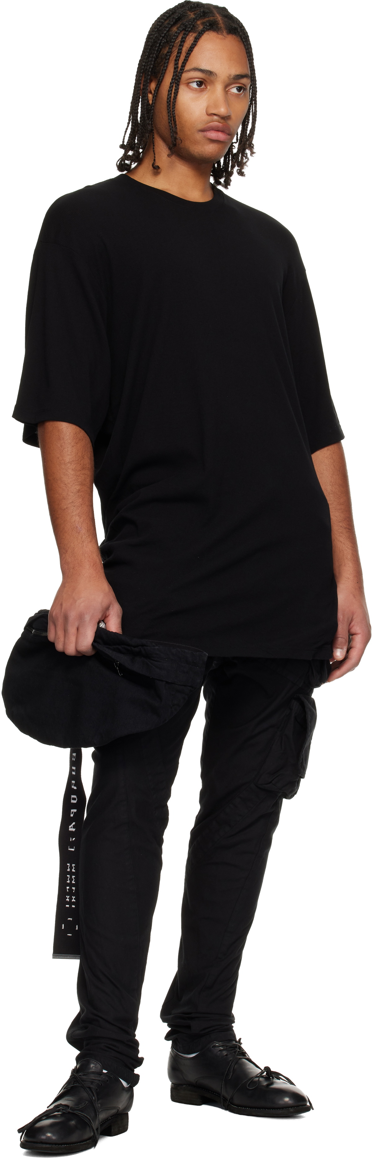 Julius Black 12oz Denim Crossbody Bag
