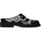 Simone Rocha Black Floral Lace Mule Loafers