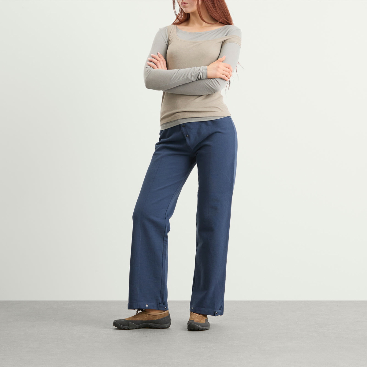 Fruity Booty Women's Cotton Terry Joggers in Navy