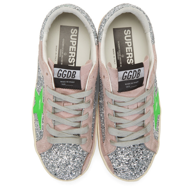 Golden Goose Pink Glitter Superstar Sneakers Golden Goose Deluxe Brand