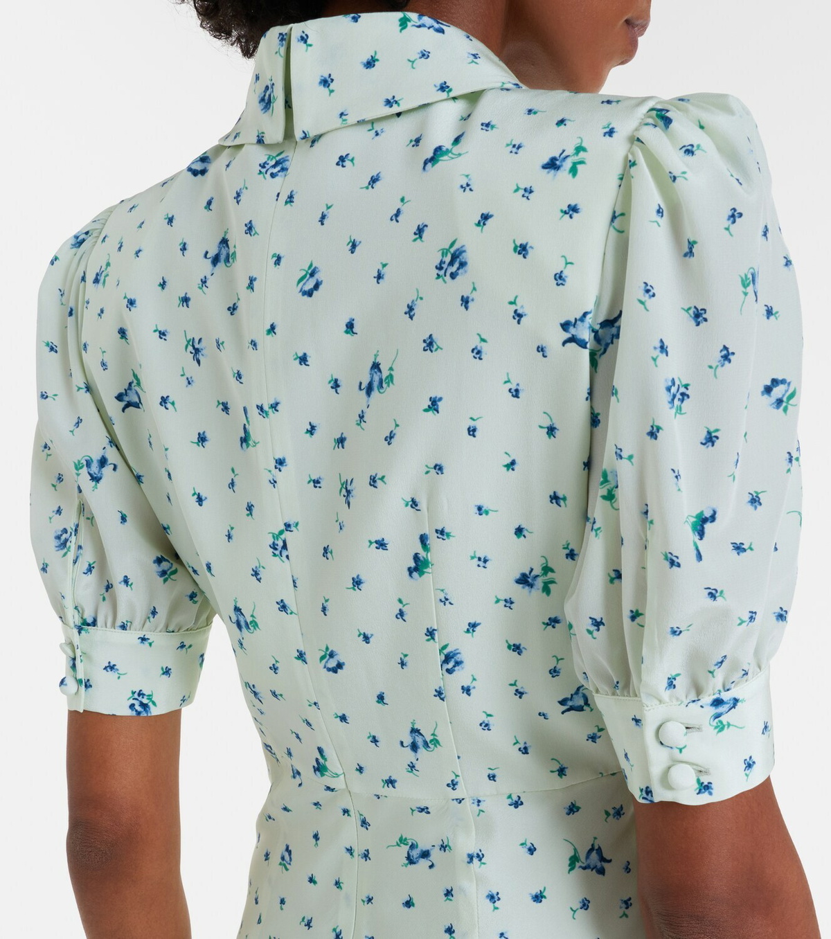 Alessandra Rich Floral silk midi dress