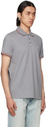 Moncler Grey Logo Polo